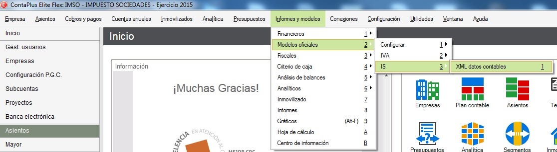Impuesto de Sociedades con ContaPlus Flex