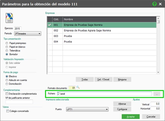 Presentación del Modelo 111 con NominaPlus