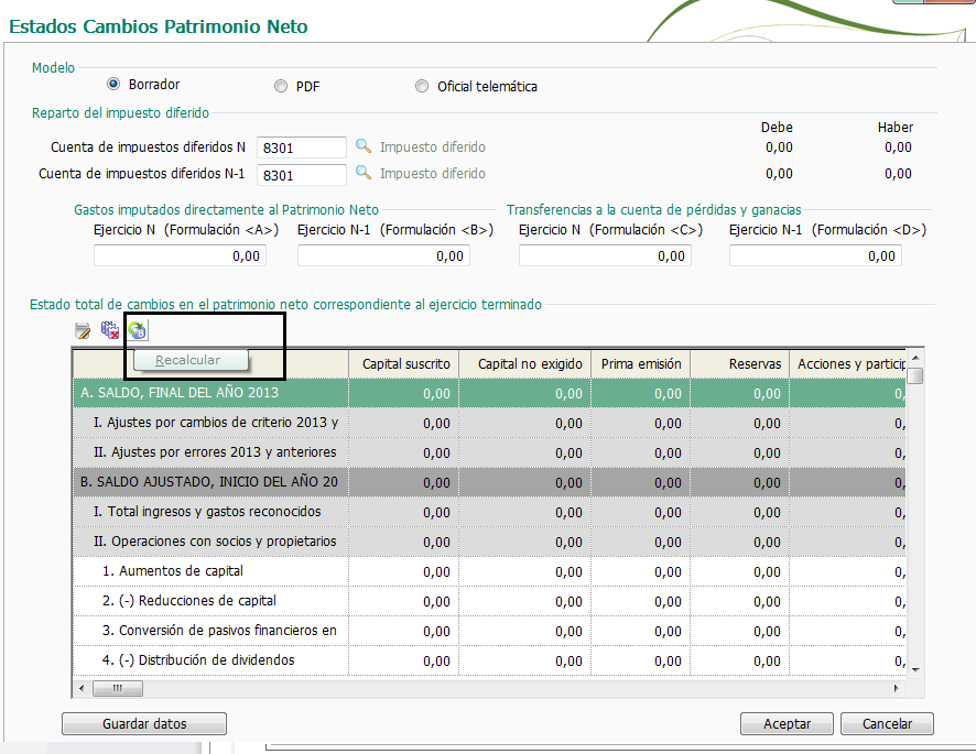 recalcualar ecnp