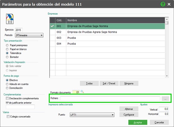 Presentación del Modelo 111 con NominaPlus Flex