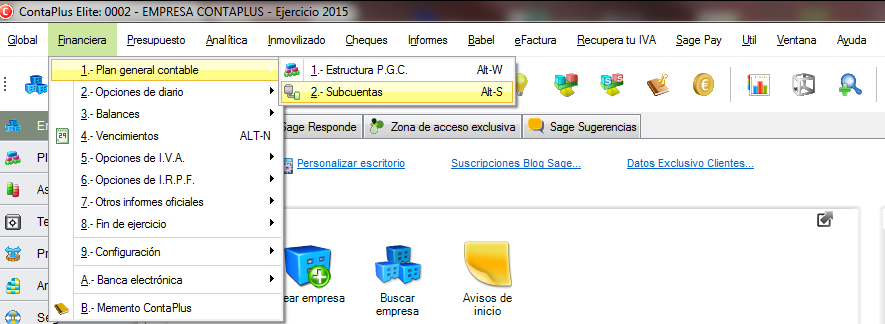 Como crear subcuentas de IVA en ContaPlus 