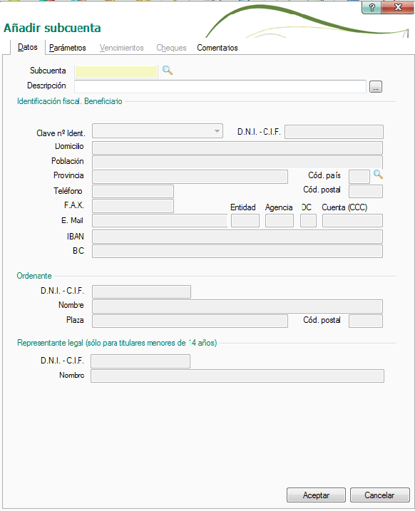 Como crear subcuentas de IVA en ContaPlus 