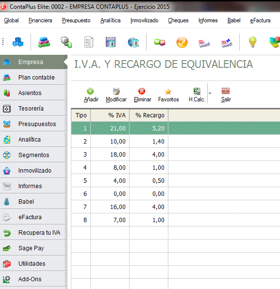 Como crear subcuentas de IVA en ContaPlus 