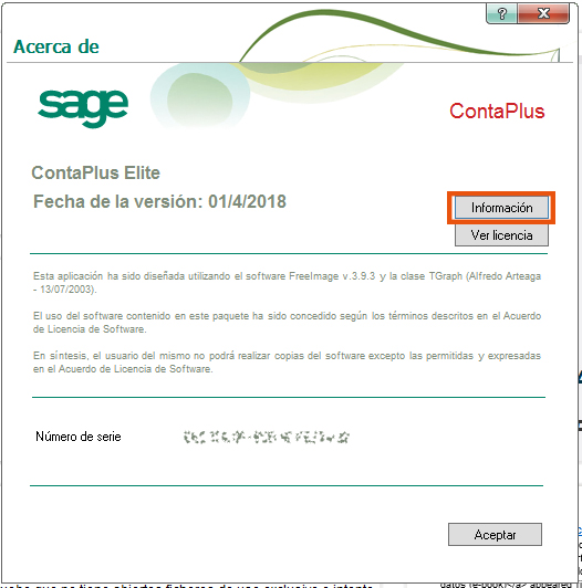 Como comprobar la Release que tengo instalada en Sage ContaPlus, FacturaPlus, TPVPlus y NominaPlus