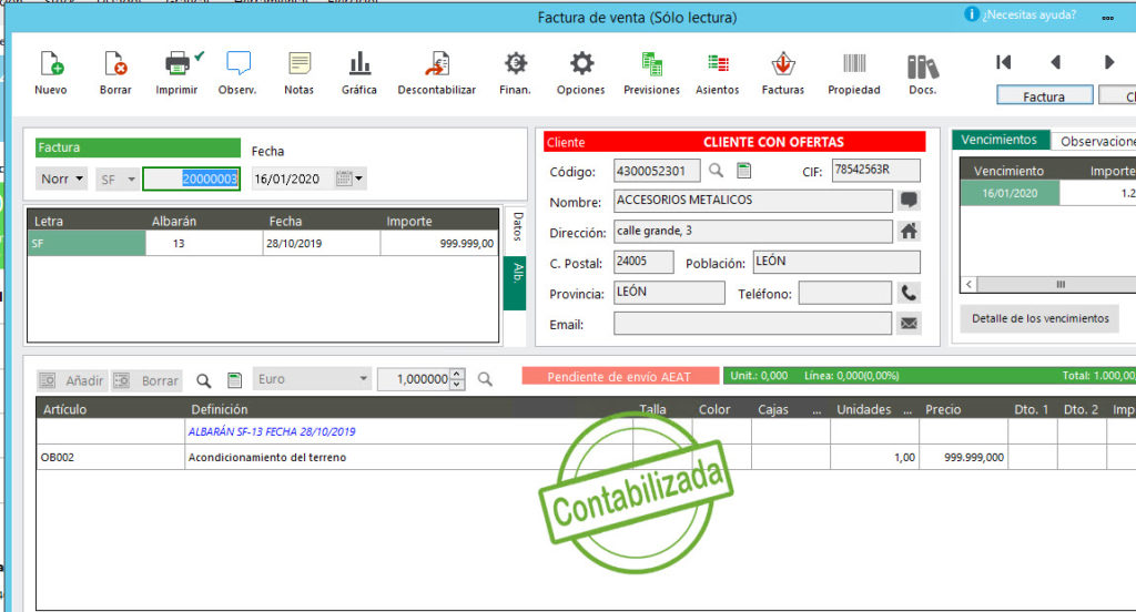 Contabilizar facturas con Sage 50c