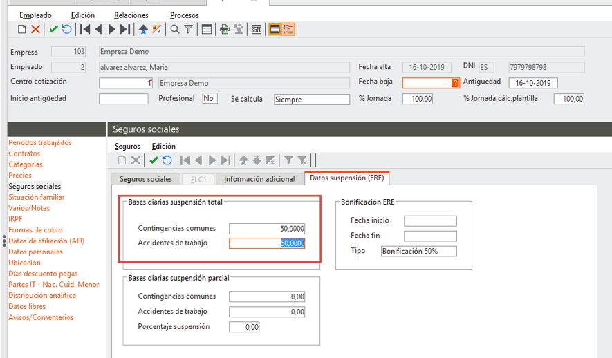 Cómo informar de un ERTE con Sage 200cloud