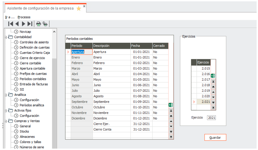 Apertura de Ejercicio en Gestión con Sage 200
