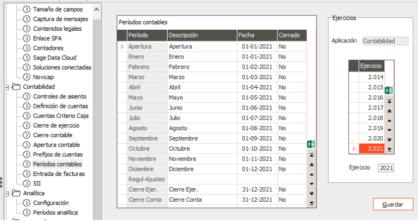 Apertura ejercicio contabilidad sage 200